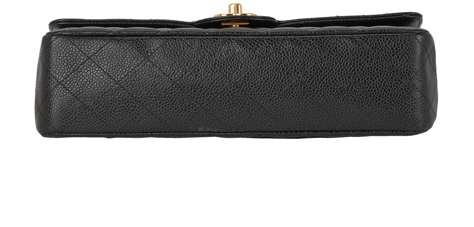 Medium Double Classic Flap, &pound;5,100, Handbags, Black, Caviar Leather, Top view